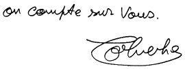 Signature de Coluche